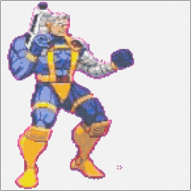 Cable 2 - cable,xmen,character,marvel,comic,blue,yellow