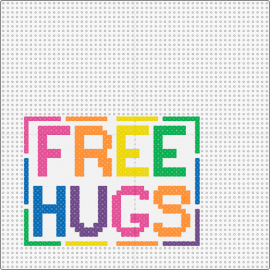 Free Hugs - sign,rainbow