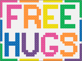 Free Hugs - free hugs,sign,neon,colorful,text,love
