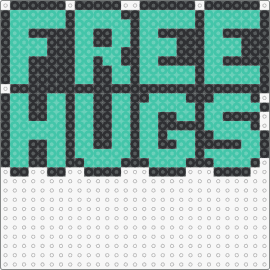 Free Hugs Outlined - free hugs,text,bold,sign,love,affection,teal,green,black
