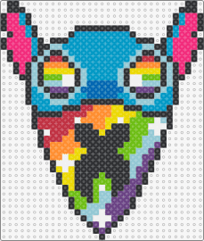 Excision Stitch - stitch,excision,bandana,trippy,rainbow,masked,character,disney,festival,rave,col