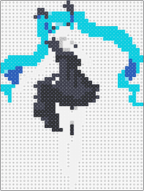 Deep sea miku - hatsune miku,vocaloid,music,character,digital,light blue,black,white