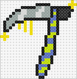 Devilsknife - devilsknife,jevil,weapon,deltarune,video game,scythe,stripes,gray,blue,green