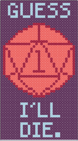 Crit Fail - red,pink,dice,humor,funny,dnd
