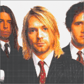 Nirvana - nirvna,kurt cobain,band,music,portrait,yellow,black,tan