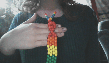How I make a tie. (Peyote/multistitch + ladder)