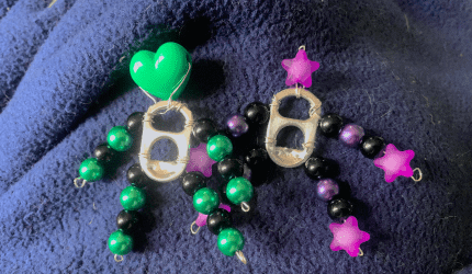 How to make a beaded soda tab doll