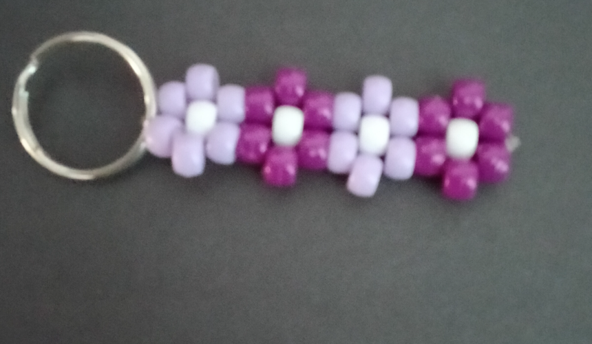 How to make a flower keychain Tutorial Image