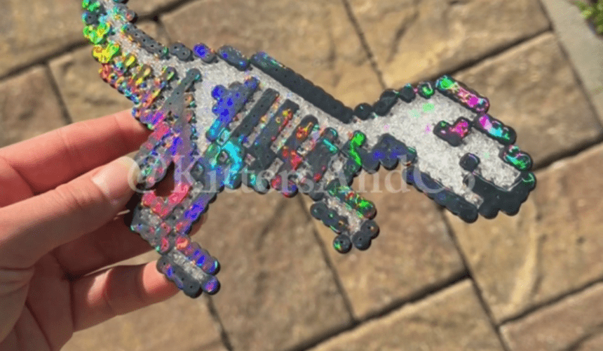How to Make a Holographic/Diffraction Film Perler Tutorial Image