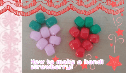 How to make a kandi strawberry! ^^