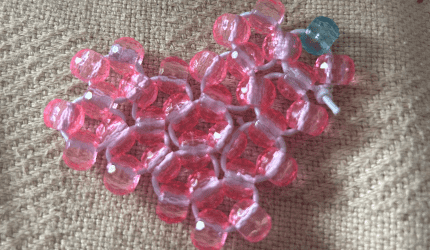 how to make a right angle weave heart