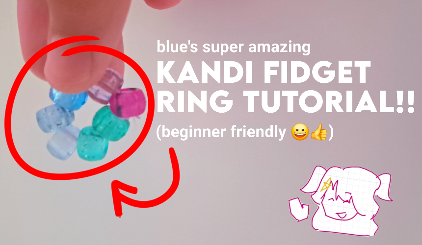 how to make a simple kandi fidget ring! Tutorial Image