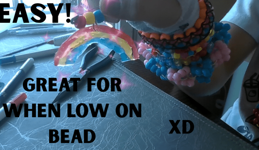 How to make a small easy Kandi keychain! Tutorial Image