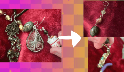 how to turn old earrings into charms
