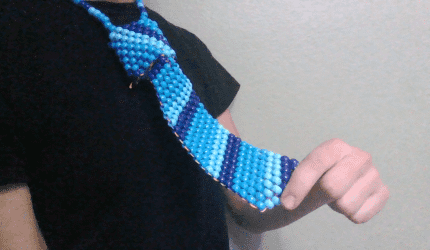 Peyote stitch tie